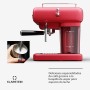 Klarstein Cafetera Expresso Automatica con Espumador de Leche, Cafetera Espresso 1.2 l. Cafeteras, Pequeña de Acero Inoxidable