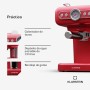 Klarstein Cafetera Expresso Automatica con Espumador de Leche, Cafetera Espresso 1.2 l. Cafeteras, Pequeña de Acero Inoxidable