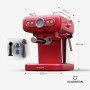Klarstein Cafetera Expresso Automatica con Espumador de Leche, Cafetera Espresso 1.2 l. Cafeteras, Pequeña de Acero Inoxidable