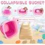 Juguetes Playa, Euakee 11 Piezas Juguetes de Arena de Playa, Juguetes Playa Bebe con Cubo, Cubo Playa con Moldes, Juego Cubo y