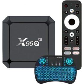 Android TV Box 14.0, X96Q, 2 GB de RAM,16 GB de ROM, procesador RK3518 de Cuatro núcleos, 64 bits, LAN 10/100 M, Doble WiFi 2,4