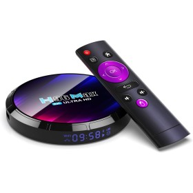 Android 13.0 TV Box, H96 MAX 4GB RAM 64GB ROM RK3528 Quad-Core 64Bit con Dual-WiFi 2.4G/5.8 GHz Ultra HD 4K H.265 WiFi Home