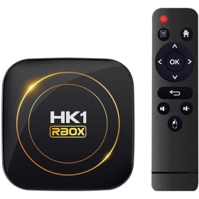Android 12.0 TV Box, HK1 RBOX 4GB RAM 64GB ROM H618 Quad-Core 64bit CPU Soporte WiFi 6 Dual 2.4G/5.8GHz Ethernet BT4.2 4K 6K