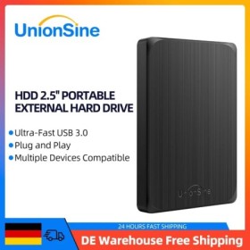 UnionSine HDD Disco duro externo portátil de 2,5" 1 TB 500 GB de almac
