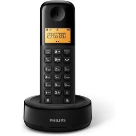 Philips D1601B - Teléfono Fijo Inalámbrico, Pantalla 4,1 cm, Retroalimentación, Identificador de Llamadas, Ecualizador
