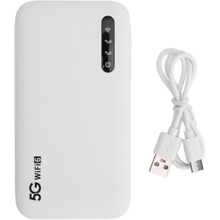 5G WiFi 6 Mobile Hotspot Soporte de Alta Velocidad 16 Dispositivos 6100mAh Portable WiFi Hotspot Router con Ranura de Tarjeta