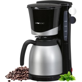 Clatronic Cafetera para 8-10 tazas de café de filtro, con jarra térmica, sistema antigoteo y desconexión automática, filtro