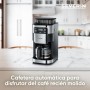 SEVERIN - Cafetera de goteo con molinillo para 10 tazas, Cafetera de filtro / Cafetera americana con jarra de cristal de 1l,