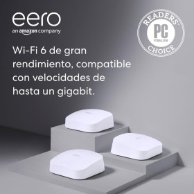 Sistema Wi-Fi 6 de malla de triple banda eero Pro 6 de Amazon con controlador de Hogar digital inteligente ZigBee integrado | 3