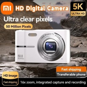 Cámara Digital Xiaomi 5K, 50MP píxeles, Zoom potente 16X, cámara de ví