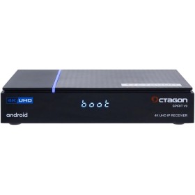 Octagon Spirit Pro 4K UHD Android TV Box, WiFi de doble banda, mando a distancia Bluetooth, control por voz, HDR10+, HLG, 2 GB