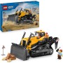 LEGO City Buldócer Amarillo - Vehículo de Obra de Juguete para Construir - 3 Minifiguras, Walkie-Talkie, Herramientas y Señales