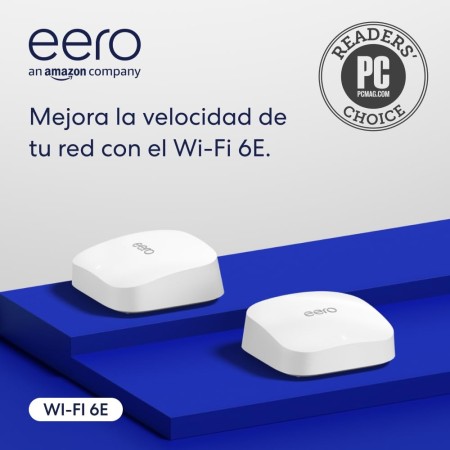 Sistema Wi-Fi 6 de malla de triple banda eero Pro 6 de Amazon con controlador de Hogar digital inteligente ZigBee integrado | 3