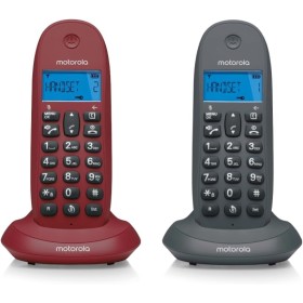 Motorola Voice - C1002GW Teléfono Fijo DECT Inalámbrico con Intercomunicador y Transferencia de Llamadas, Pantalla LED