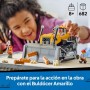 LEGO City Buldócer Amarillo - Vehículo de Obra de Juguete para Construir - 3 Minifiguras, Walkie-Talkie, Herramientas y Señales