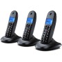 Motorola Voice - C1002GW Teléfono Fijo DECT Inalámbrico con Intercomunicador y Transferencia de Llamadas, Pantalla LED