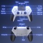 LATEC Mando para PS4,Mando Inalámbrico para P4 Slim/Pro con Vibración, Turbo, Sensor Giroscopio, Conector de Audio y Panel
