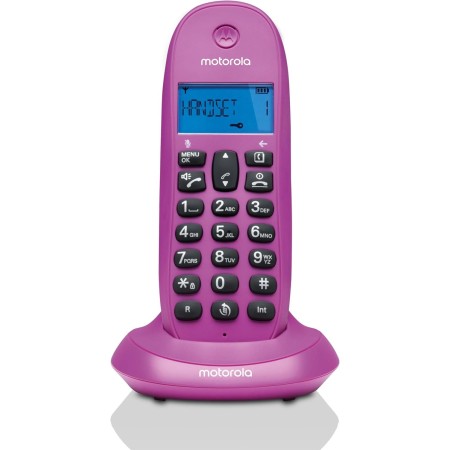Motorola Voice - C1002GW Teléfono Fijo DECT Inalámbrico con Intercomunicador y Transferencia de Llamadas, Pantalla LED