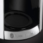 Russell Hobbs Cafetera de Goteo Luna Red - 12 Tazas, Jarra Cristal 1,8L, Programable, Soporte de Filtro Lavable, Tecnología de