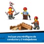 LEGO City Buldócer Amarillo - Vehículo de Obra de Juguete para Construir - 3 Minifiguras, Walkie-Talkie, Herramientas y Señales