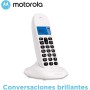 Motorola Voice - C1002GW Teléfono Fijo DECT Inalámbrico con Intercomunicador y Transferencia de Llamadas, Pantalla LED
