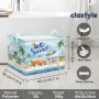 Clastyle Cajas de Almacenaje Azul Verano Costa Arenosa Palmera Cesta para Guardar Ropa Bikini Toalla de Playa Ropa Rectangular