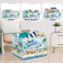 Clastyle Cajas de Almacenaje Azul Verano Costa Arenosa Palmera Cesta para Guardar Ropa Bikini Toalla de Playa Ropa Rectangular