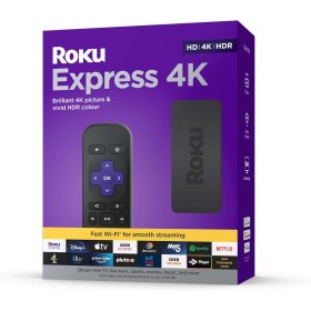 Roku Express 4K | Reproductor Multimedia de transmisión HD/4K/HDR, Negro