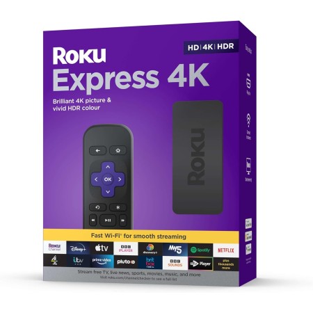 Roku Express 4K | Reproductor Multimedia de transmisión HD/4K/HDR, Negro