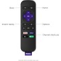 Roku Express 4K | Reproductor Multimedia de transmisión HD/4K/HDR, Negro