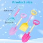 Fadcaer 4 piezas Pala de playa para niños, pala de nieve para niños, juguetes de arena de playa, manipular juguetes para playa