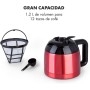 KLARSTEIN Cafetera Goteo 10 Tazas con Capacidad de 1.2L, Cafeteras Pequeñas Filtro 800W, Cafetera Americana Café Molido con