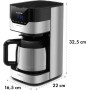 KLARSTEIN Cafetera Goteo 10 Tazas con Capacidad de 1.2L, Cafeteras Pequeñas Filtro 800W, Cafetera Americana Café Molido con