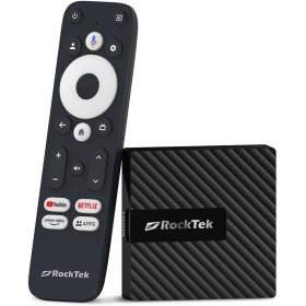 RockTek GB1 HDMI Dongle con Google TV, 2G RAM 16G RGM 4K Streaming Media Player Certificado Google Soporte Netflix, Disney+,