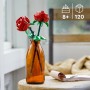 LEGO Botanicals Rosas, Flores Artificiales Rojas Compatible con Ramos, Decoración Floral para Dormitorio Infantil y Escritorio,