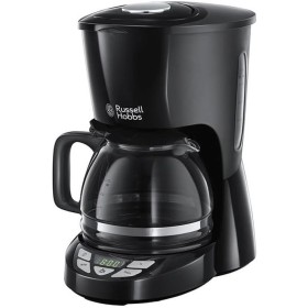 Russell Hobbs Cafetera de Goteo Textures Plus - 10 Tazas, Capacidad de 1,25L, Soporte de Filtro Extraíble, Tecnología de Rociado