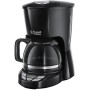 Russell Hobbs Cafetera de Goteo Textures Plus - 10 Tazas, Capacidad de 1,25L, Soporte de Filtro Extraíble, Tecnología de Rociado