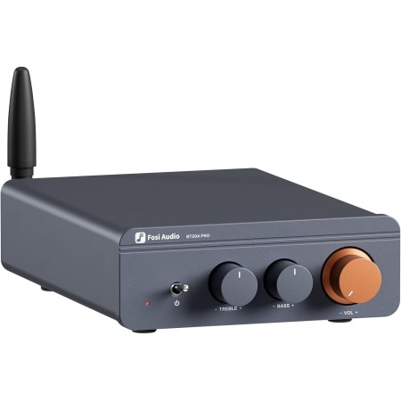 Fosi Audio BT20A Pro Amplificador Hifi, Mini Amplificador 300Wx2 con Bluetooth y Chip TPA3255, Stereo HiFi Amp Clase D Estéreo