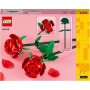 LEGO Botanicals Rosas, Flores Artificiales Rojas Compatible con Ramos, Decoración Floral para Dormitorio Infantil y Escritorio,