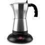 Orbegozo KFE 660, Cafetera italilana eléctrica, 480 W, 3/6 tazas, apagado automático, base con rotación, tapadera con ventana,