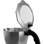 Orbegozo KFE 660, Cafetera italilana eléctrica, 480 W, 3/6 tazas, apagado automático, base con rotación, tapadera con ventana,