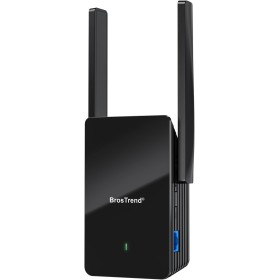 BrosTrend Repetidor WiFi 6 AX1500, Amplificador Señal WiFi con Puerto Ethernet Gigabit, Double Banda 5GHz y 2.4GHz WiFi Extender