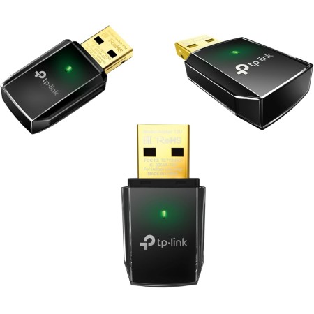 TP-Link AC600 Wireless Dual Band USB Adapter for PC, Desktop, Laptop and Tablet (Supports Windows XP/7/8/8.1/10/11, OS X
