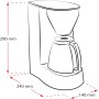 Melitta Cafetera de filtro con jarra de vidrio, Para 5 tazas de café, Single 5, Blanco, M720-1/1