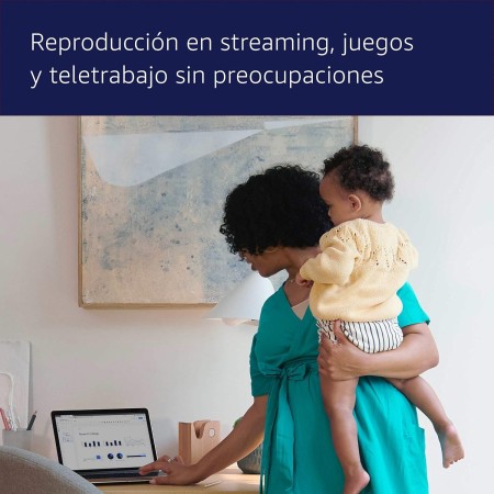Router wifi de malla eero 6 de Amazon | Con Ethernet de 500 Mb/s, 140 m2 de cobertura y capacidad para conectar más de 75