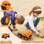 Phlognfy Juguete de Arena Excavadora Arenero, 3pcs Niños Excavadora Juguete Conjunto, con Volquete Camión Excavadora Cargador