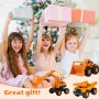 Phlognfy Juguete de Arena Excavadora Arenero, 3pcs Niños Excavadora Juguete Conjunto, con Volquete Camión Excavadora Cargador