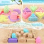 Joyreal 49 Piezas Helados Juguetes Playa - Juegos Playa Niños con Cubo Playa Plegable, Bolsa Juguetes Playa Malla, Palas Playa,