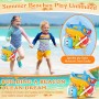 GUHAOOL Juguetes Playa, 30 Piezas Juguetes de Playa para Niños con Cubo, Moldes de Arena, Rueda de Agua,Camión de Arena, Palas y