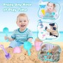 Juguete de arena para niños, juego de 21 piezas con moldes de hielo y bolsa de transporte, juguete de playa a partir de 3 años,